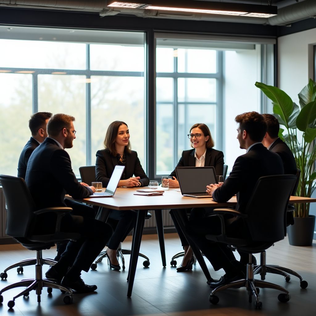 Equipo de ConsultPro en oficina moderna